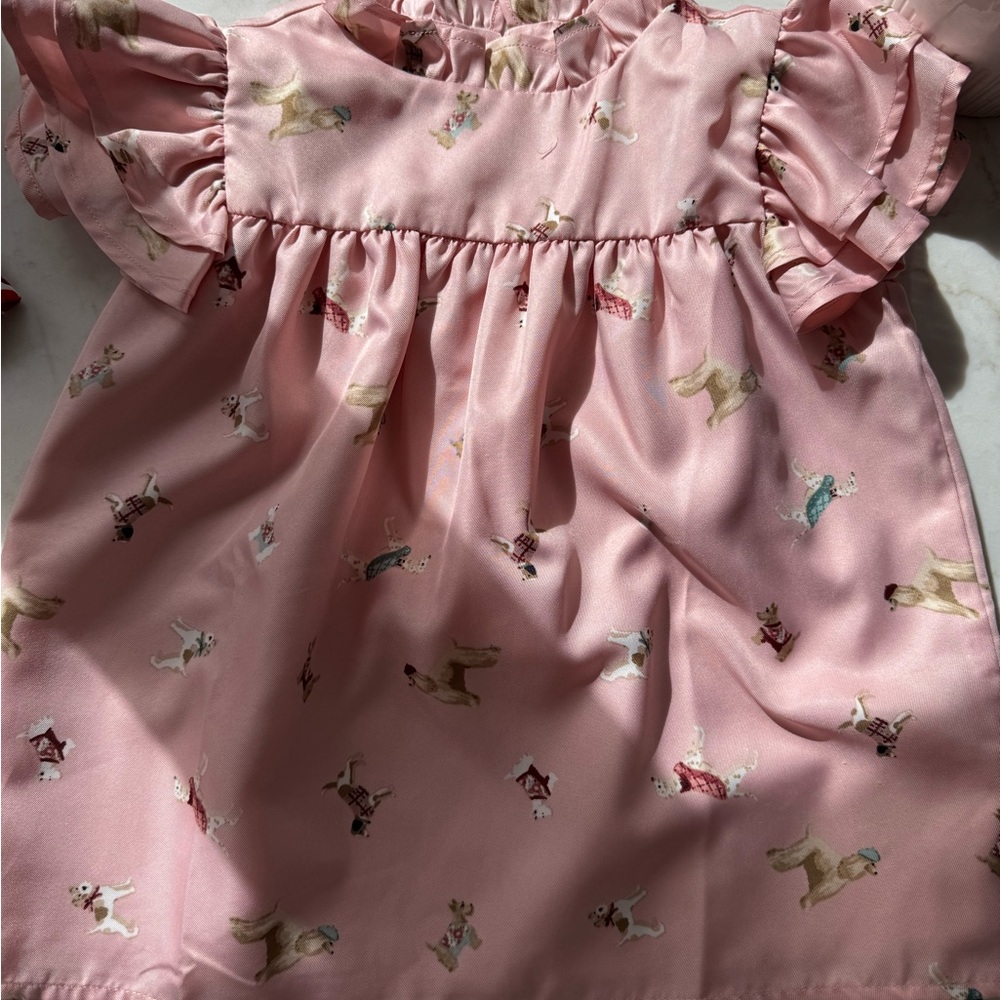 Janie and Jack Pink top with Ruffles sz 6